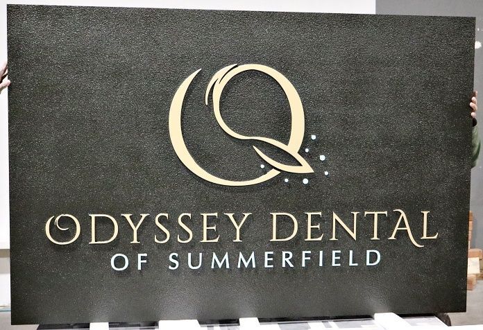 BA11565 – Carved and Sandblasted HDU Sign for "Odyssey Dental of Summerfield"