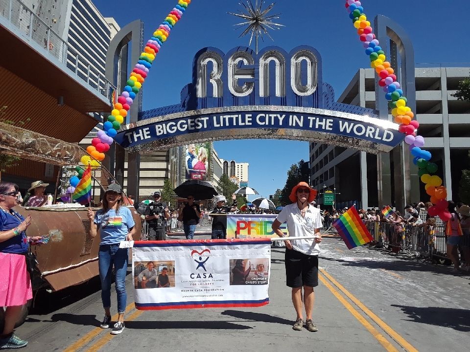 Jo Anne Gonzalez and Jodie Black at the Pride Parade 