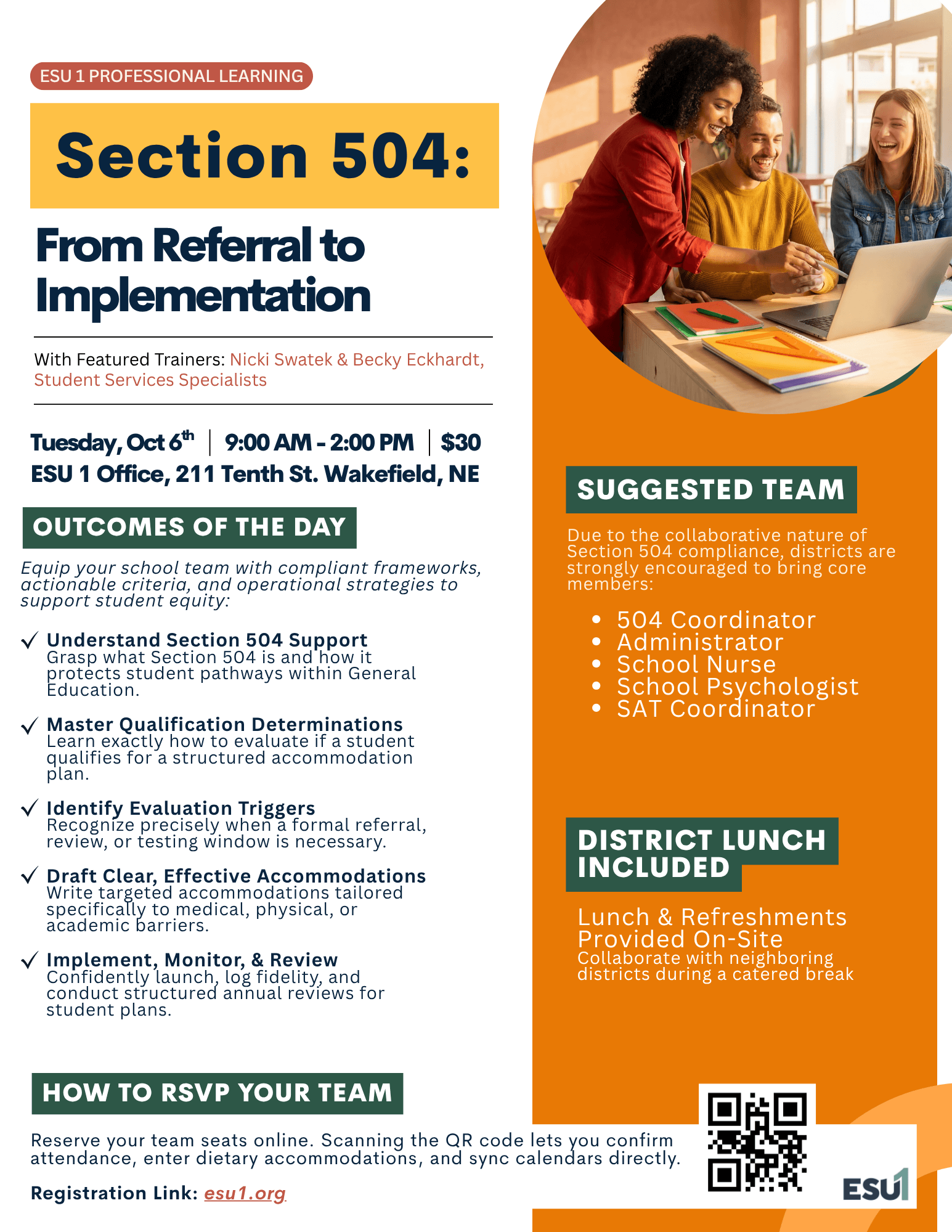 504 Training Flyer
