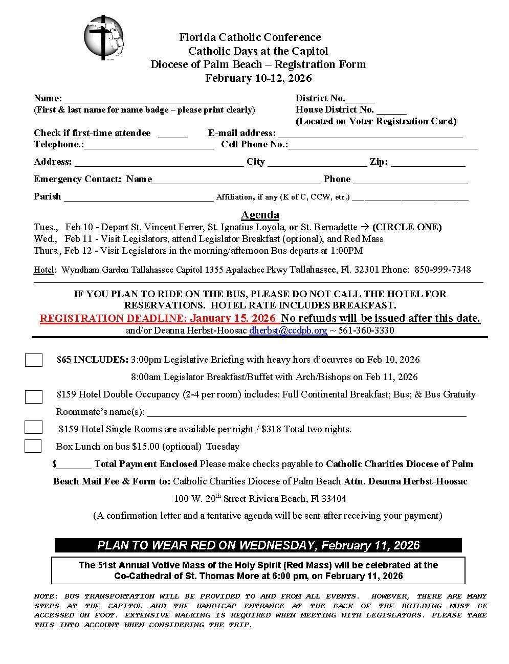 Registration form