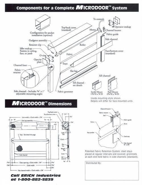 MICRODOOR Light-Duty Fabric Door