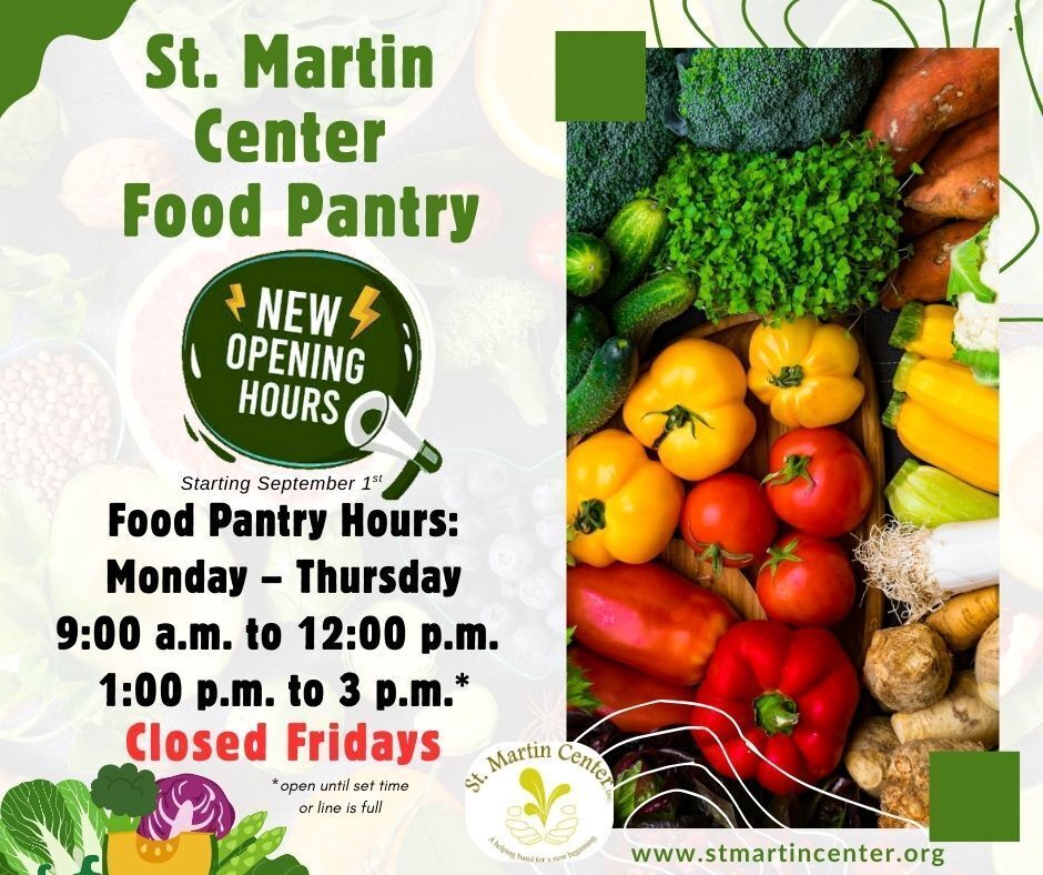 NEW Food Pantry Hours