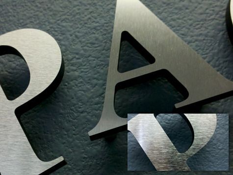 Brushed Aluminum Letters