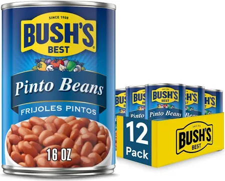 Case of Canned Pinto Beans, 12 pack, 16 oz Cans