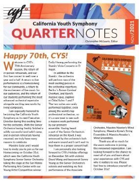 October 2021 Quarter Notes