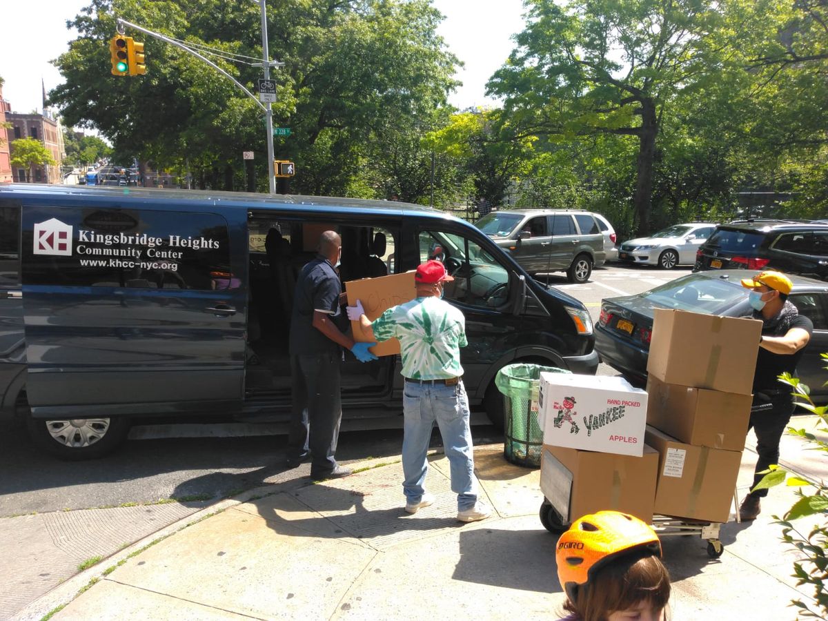 NW Bronx Food Justice Project partner KHCC helping with pickup and deliver of food