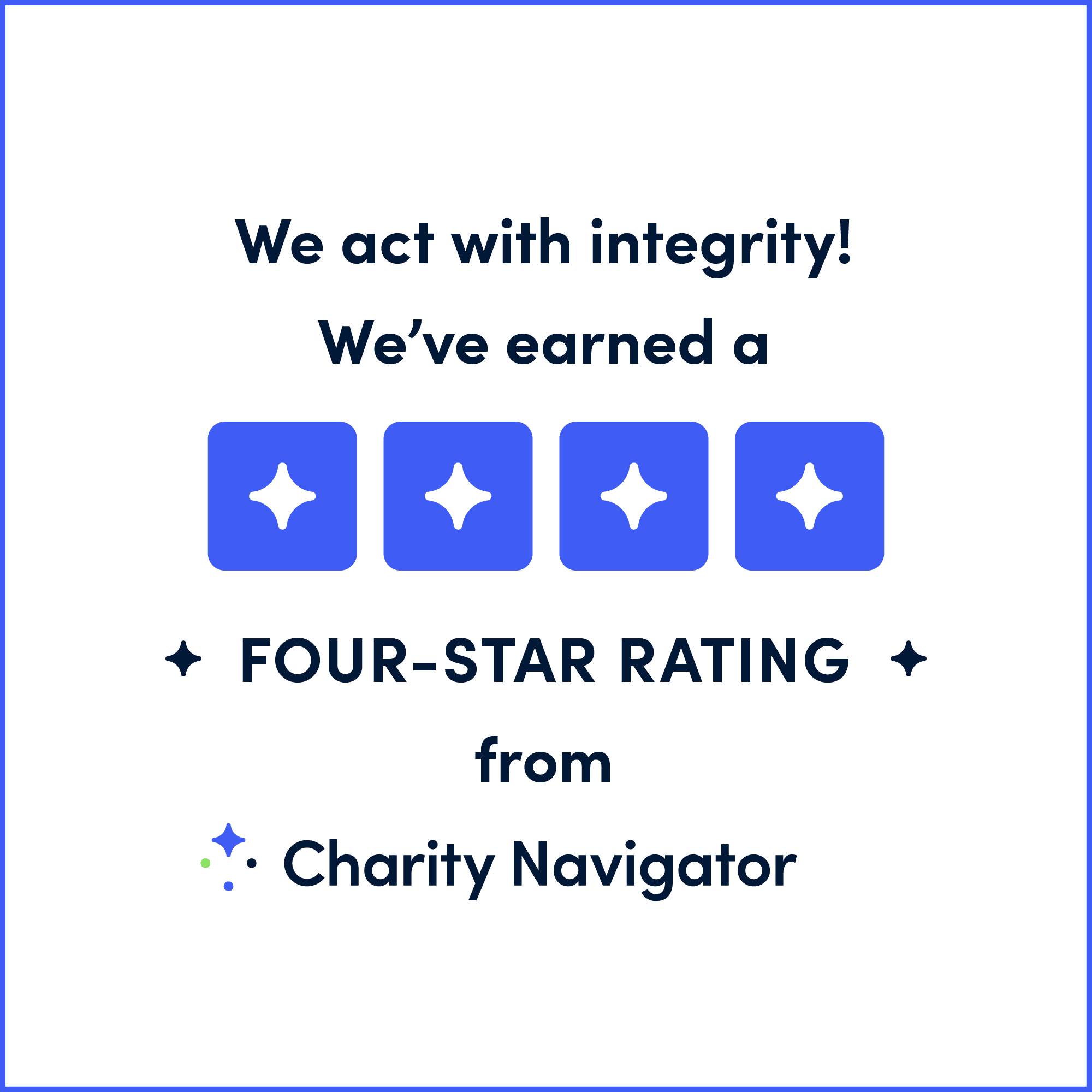 Four-Star Charity Navigator Rating