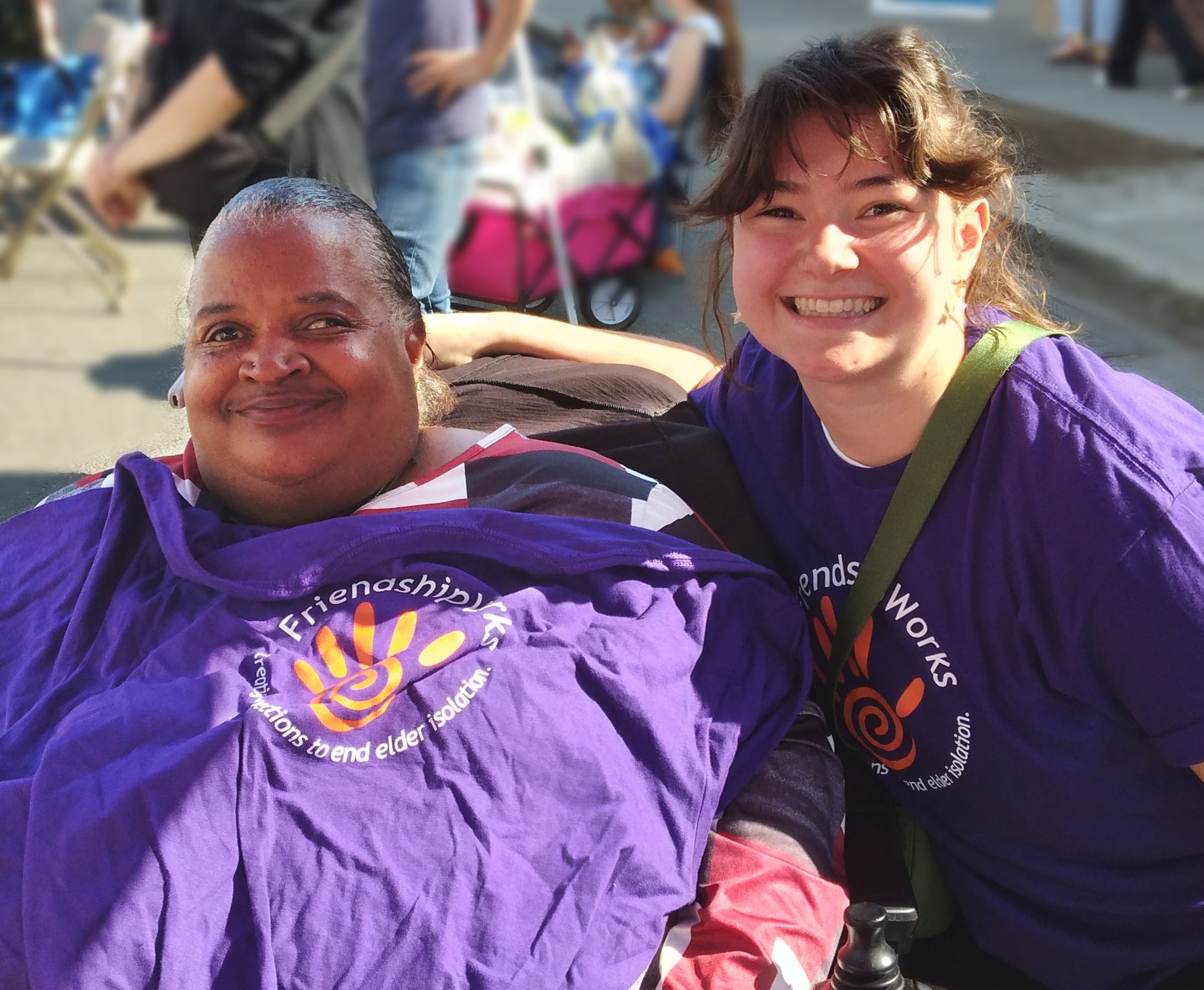 Program Participant and Volunteer Shawn, with her Friendly Visiting Volunteer Amanda