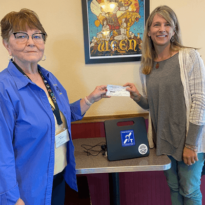 IHDI receiving an InfoLoop gifted from Dry Creek Sertoma