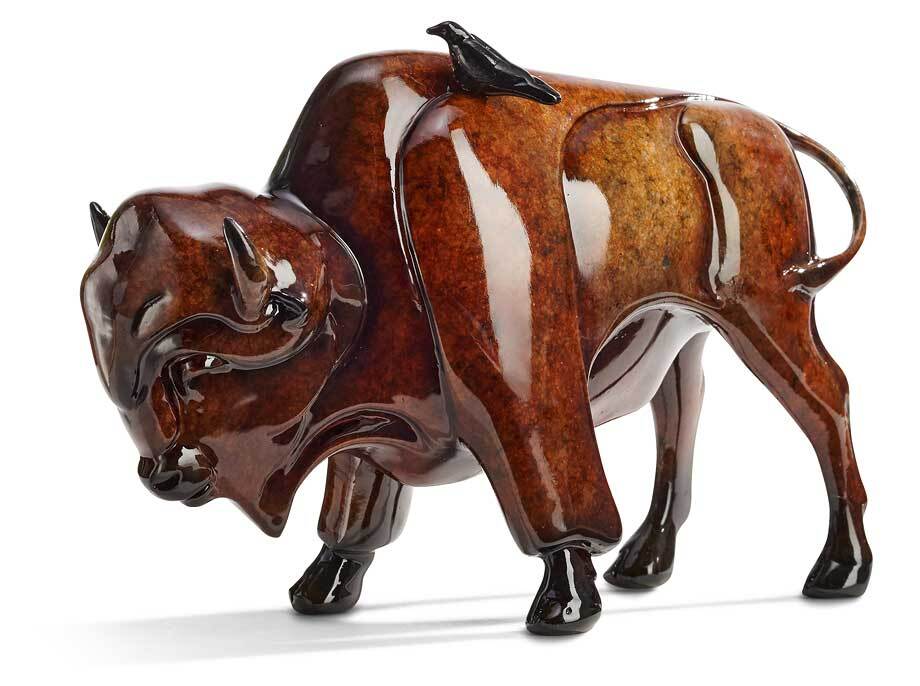 Simpaticos Bison Sculpture