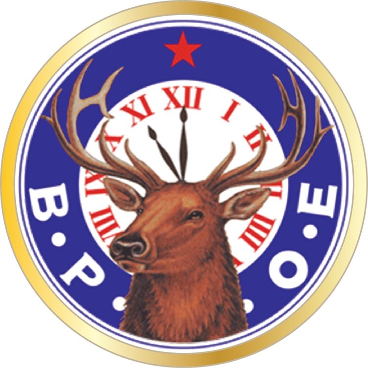 Z35120 - Carved Wall Plaque of the Emblem/logo for  the Benevolent & Protective Order of the Elks (B.P.O.E.)  