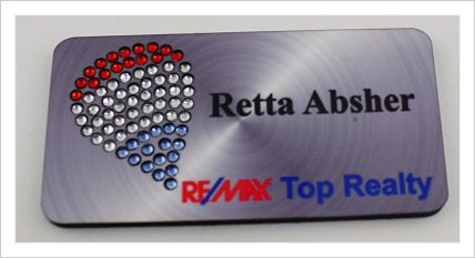 RE/MAX RECTANGLE BALLOON BLNG NAME BADGE