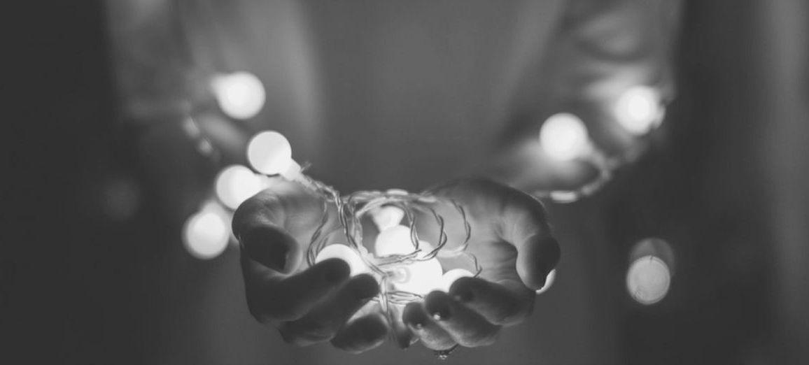 image of bulbs in hands