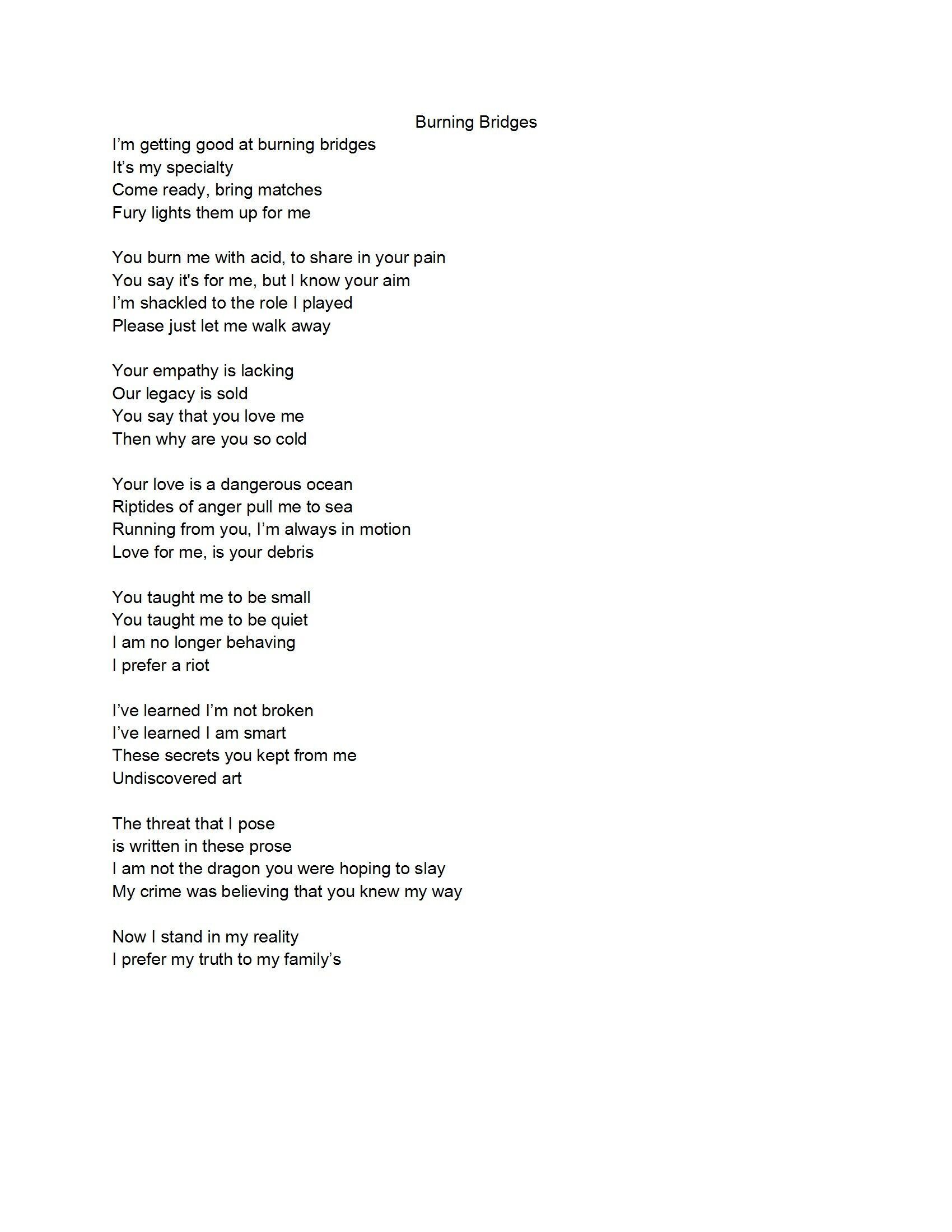 Burning Bridges by Callie Cheever