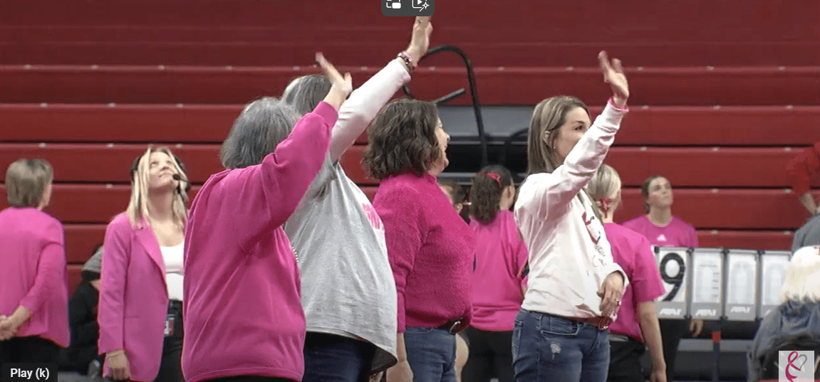 Project Pink'd Honored at Nebraska Husker Gymnastic Meet