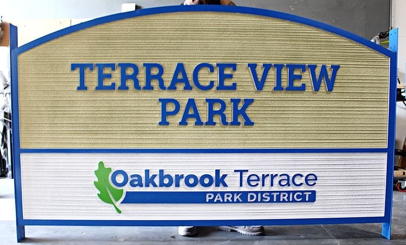 GA16514A - Carved and Sandblasted Sign for "Terrace View Park"