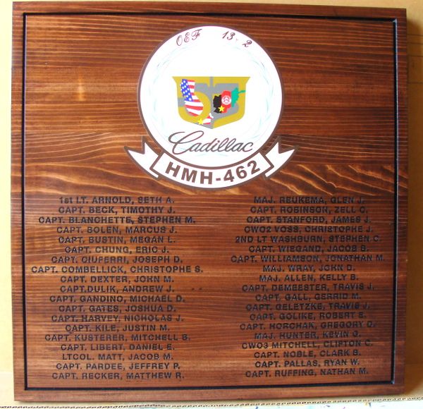 WP5150- Army Officer Deployment Plaque, Engraved Stained Cedar