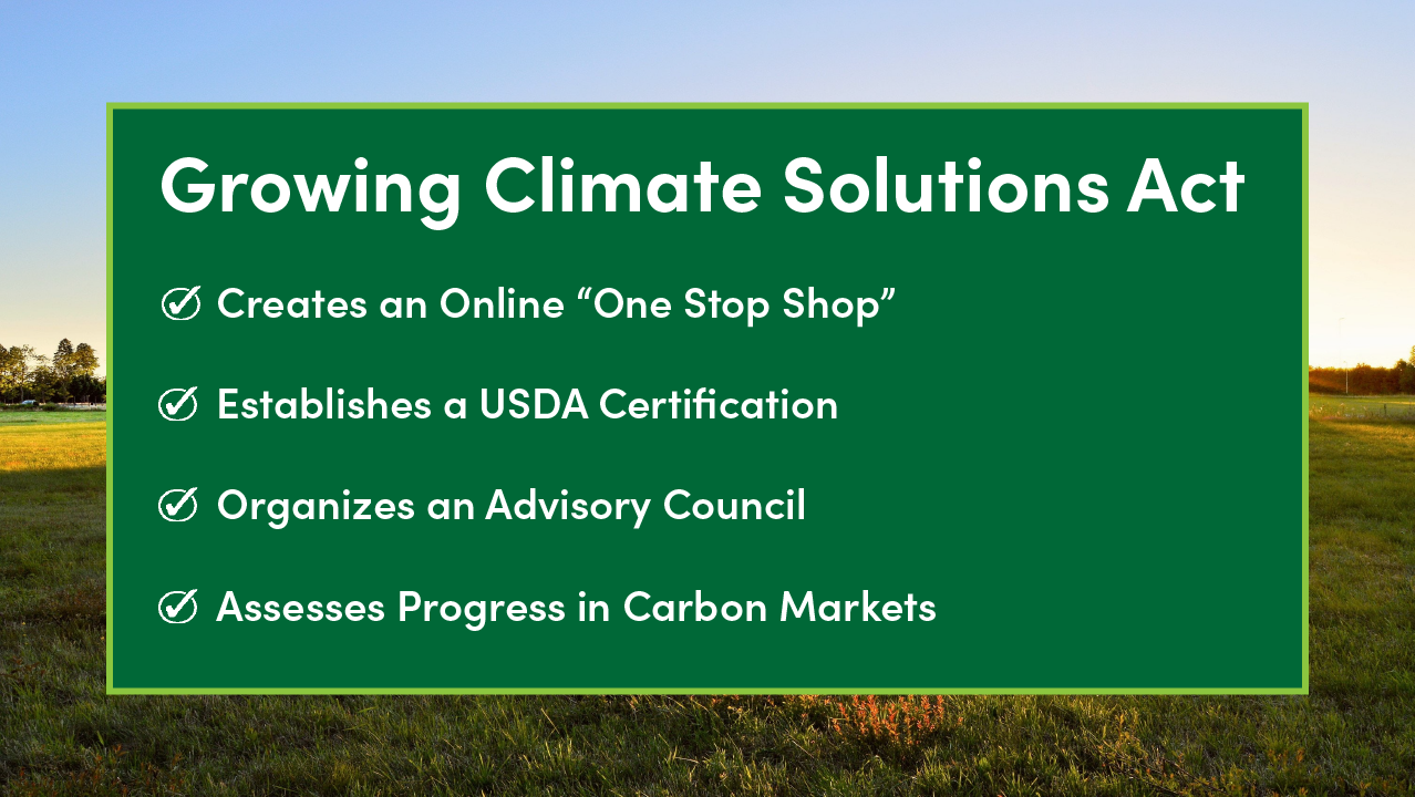 Growing Climate Solutions Act Helps Farmers Take Action on Climate