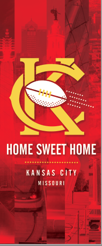 15" x 36" Home Sweet Home Chiefs Banner