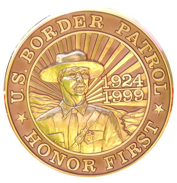 U30339 - Carved HDU Wall Plaque "Honor First"  for US Border Patrol