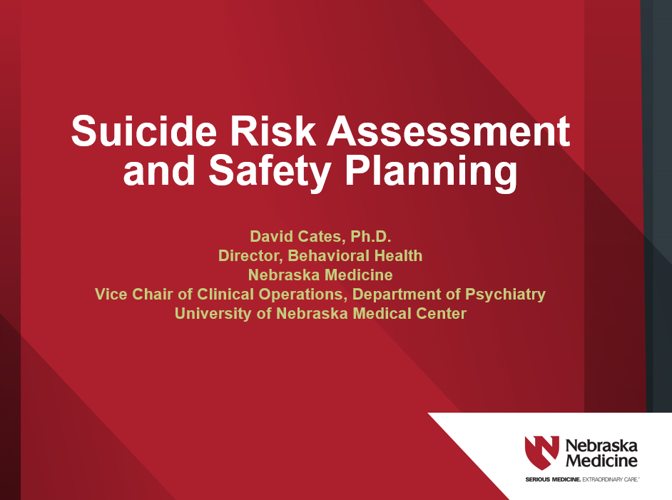 Suicide Risk Assessment and Safety Planning