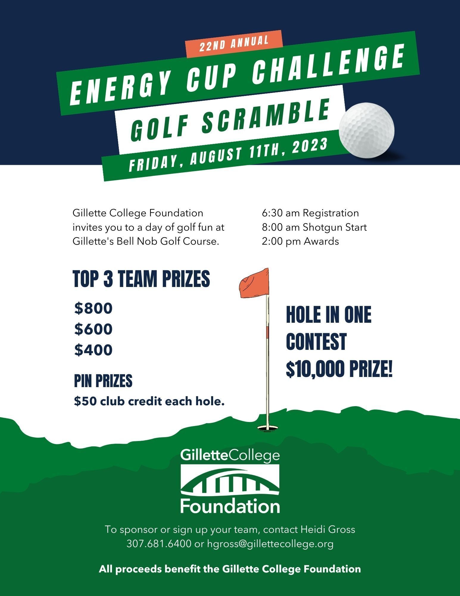 Gillette College Foundation Energy Cup Golf Scramble 8/11/2023