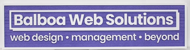 SA28899 - Carved Sign for "Balboa Web Solutions"