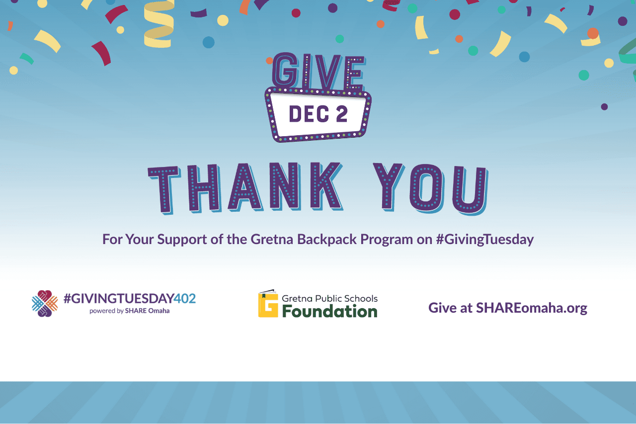 Help support the Gretna Backpack Program & provide healthy weekend meals for children who need them most