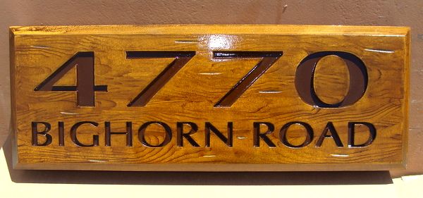 I18950 - Carved Rustic Property Address Sign