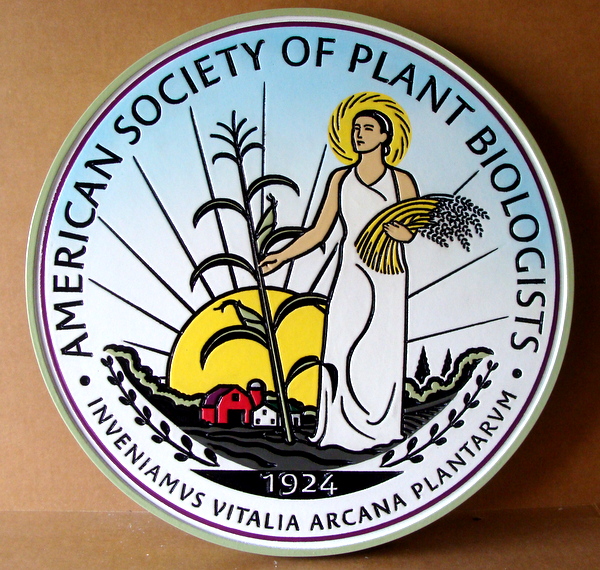 CB5680 - Emblem for Society of Plant Biologists, Engraved Relief