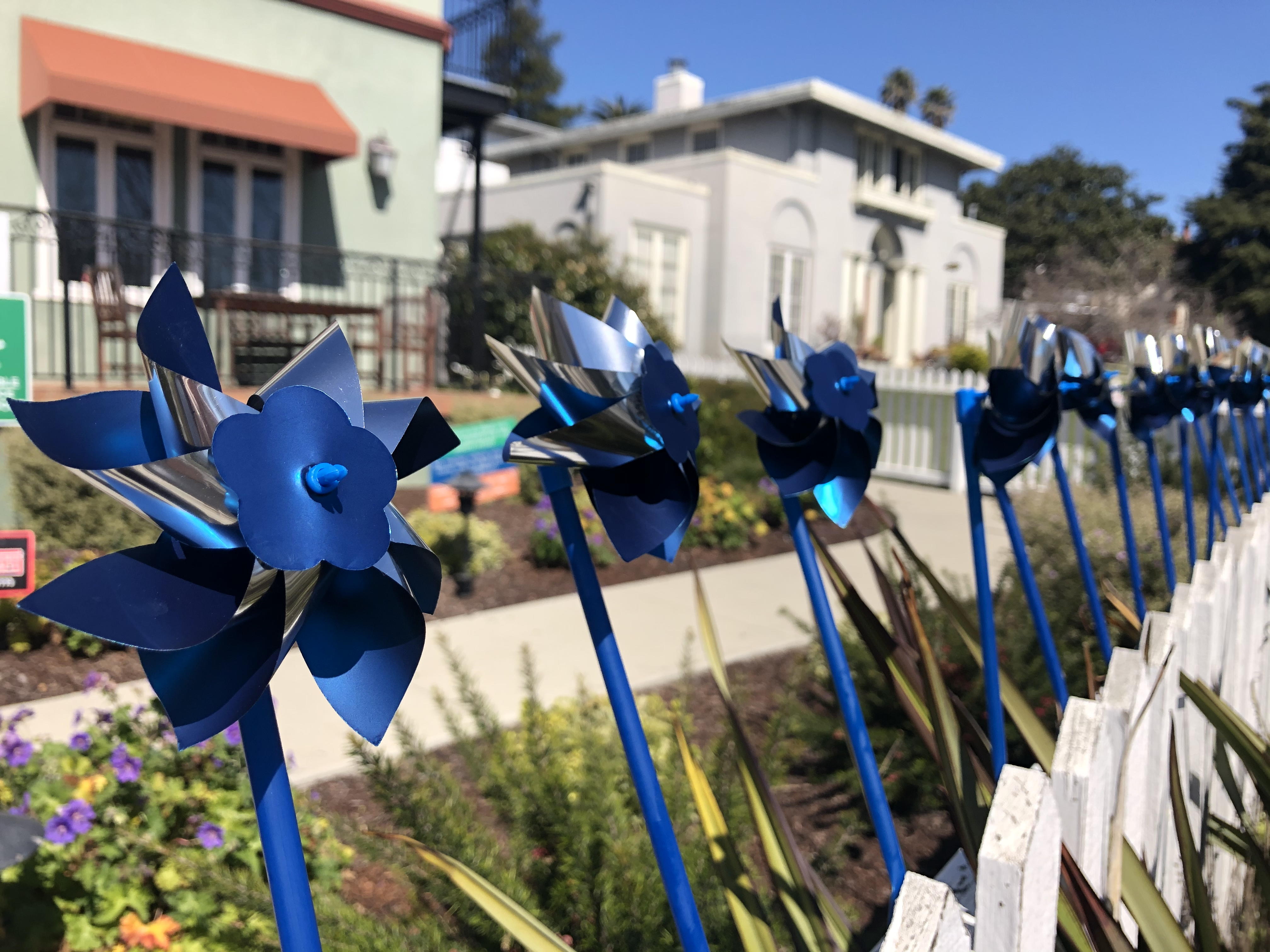 Putting up Pinwheels for Child Abuse Prevention Month