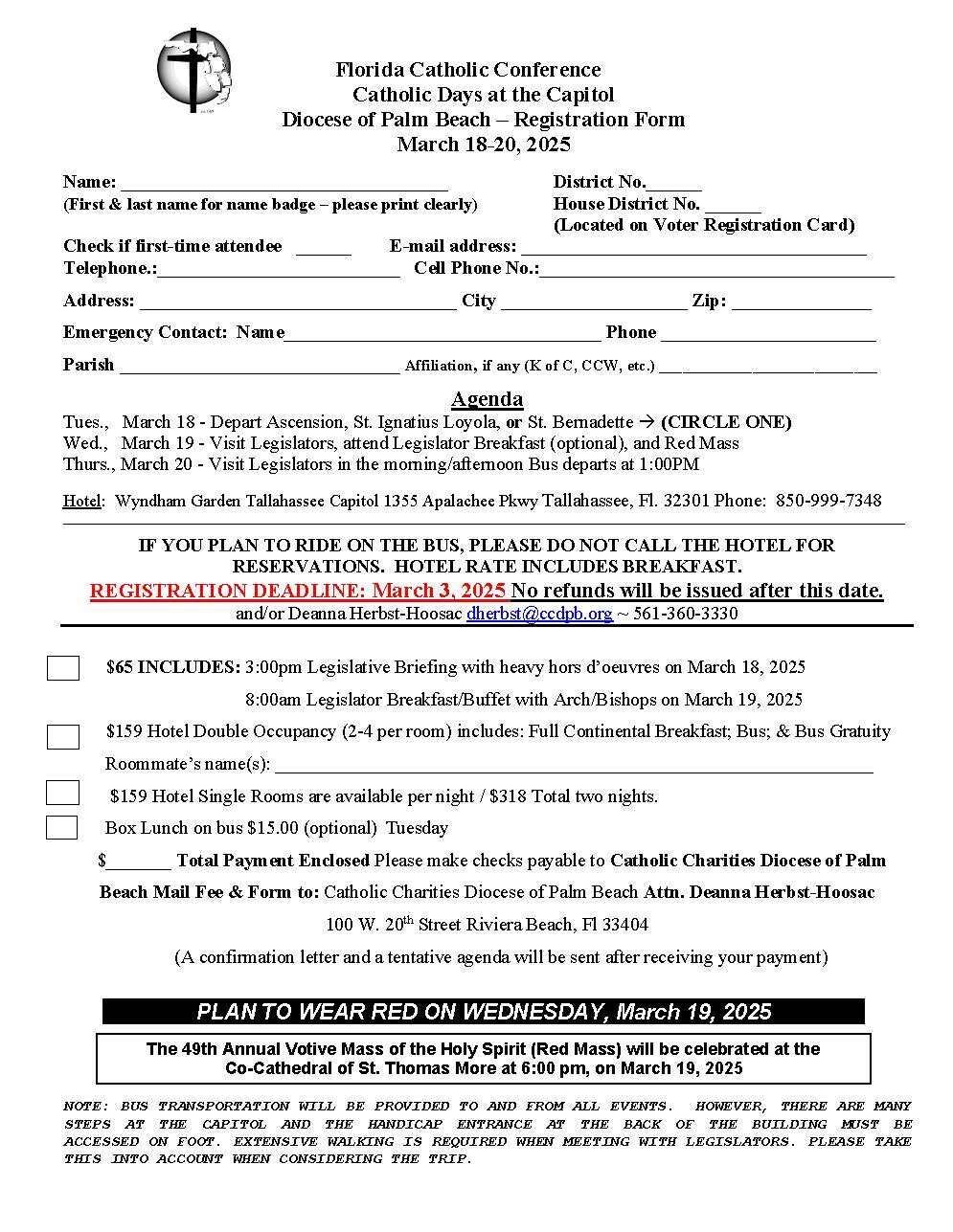 Registration form