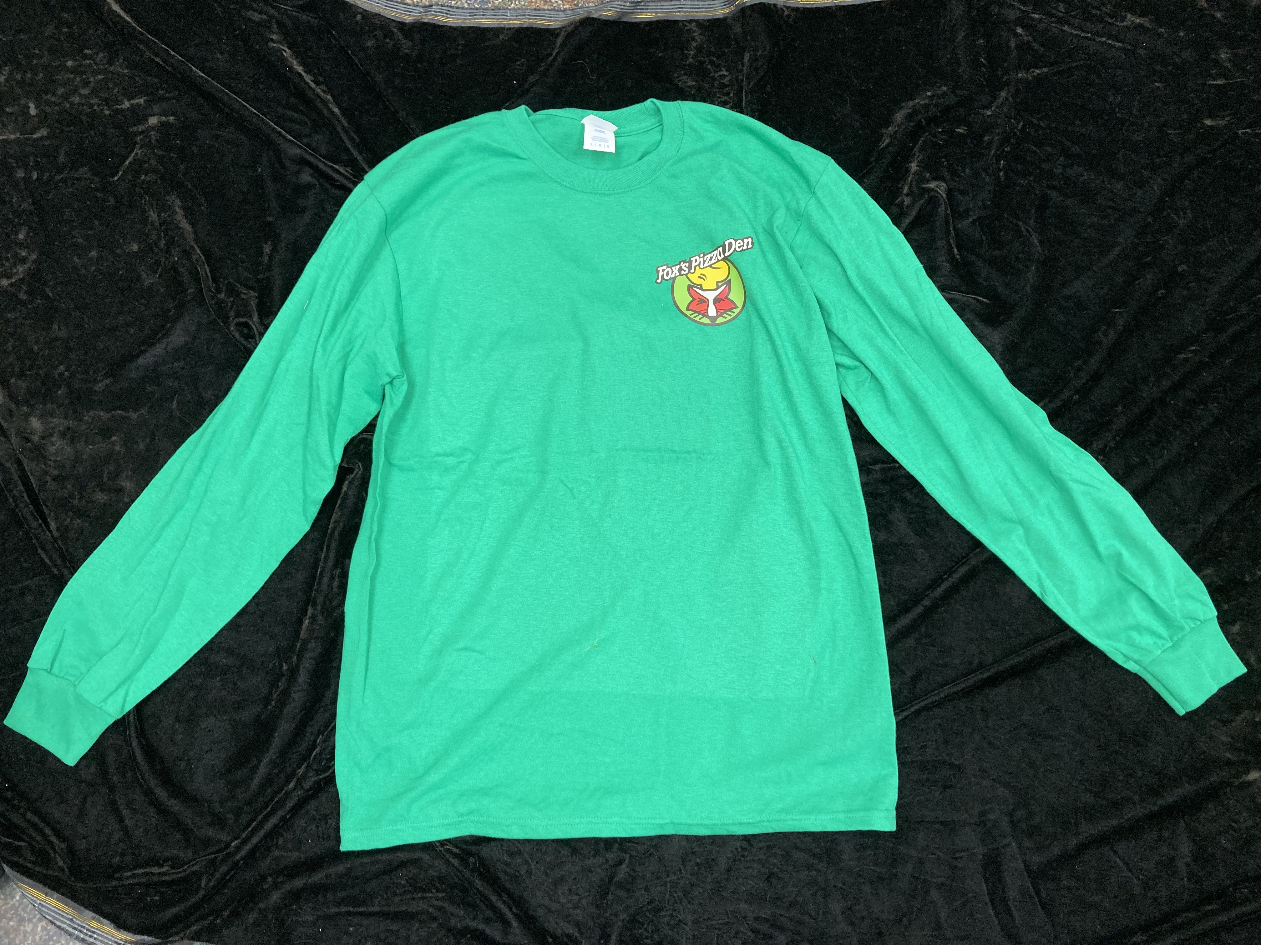 SALE Fox's Logo - Large Green Long Sleeve