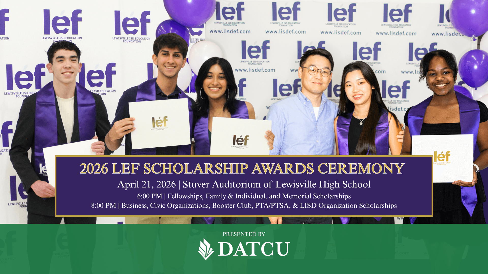 Save The Date for the 2026 Scholarship Awards Ceremonies on April 21, 2026