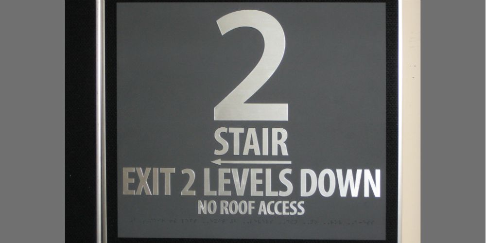 Fire Exit Braille Sign