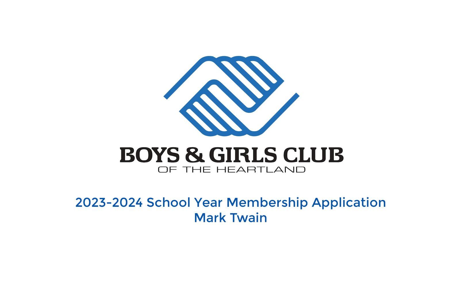 Mark Twain 20232024 School Year Membership Application Parent