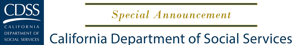CDSS Special Announcement