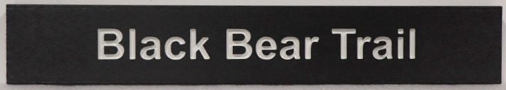 G16109A - Carved and Sandblasted HDU Sign for "Black Bear Trail"