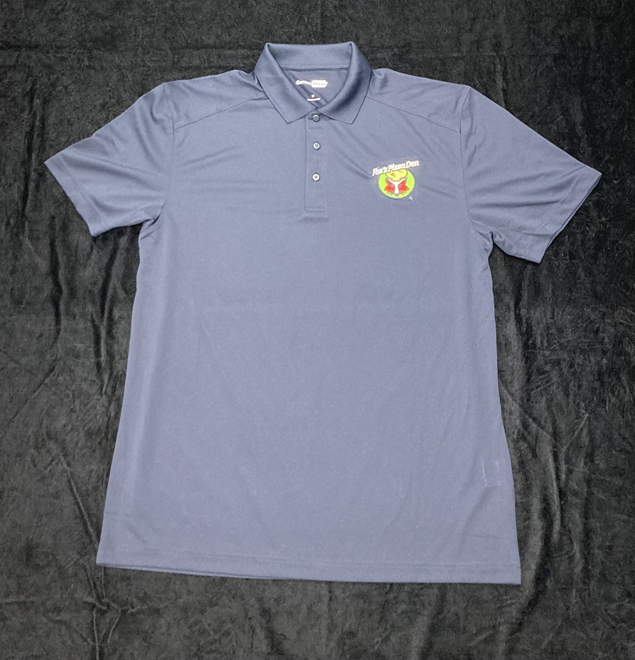 SALE Fox's Logo - Medium Dark Navy Moisture-Wicking Polo