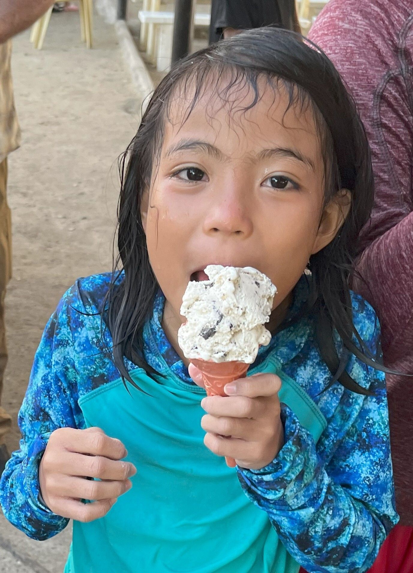 Cassandra LOVES ice cream 