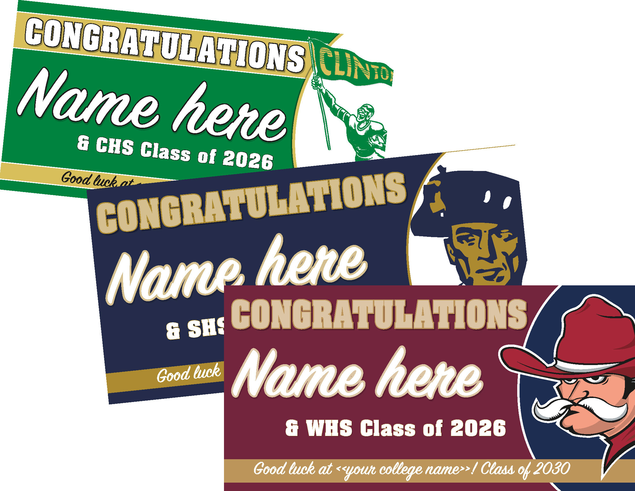 Customized 6' x 3' Senior Banner