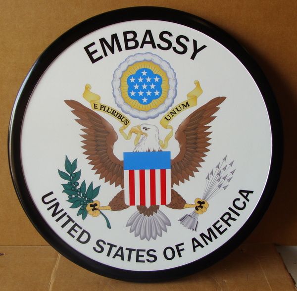 U30303 - 2D Wall Plaque of the Great Seal of US Embassies 