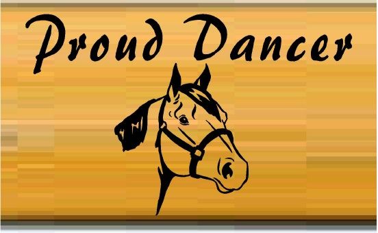 P25409 - Large Oak Stall Sign for Horse "Proud Dancer"