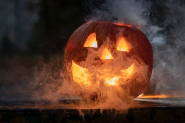 Smokey jack-o-lantern