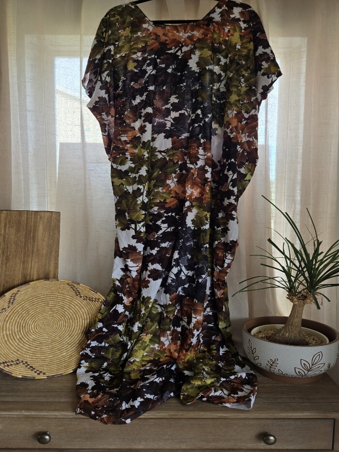 Sheti (Caftan) Fall Leaves Pattern One Size Fits All XS-XL