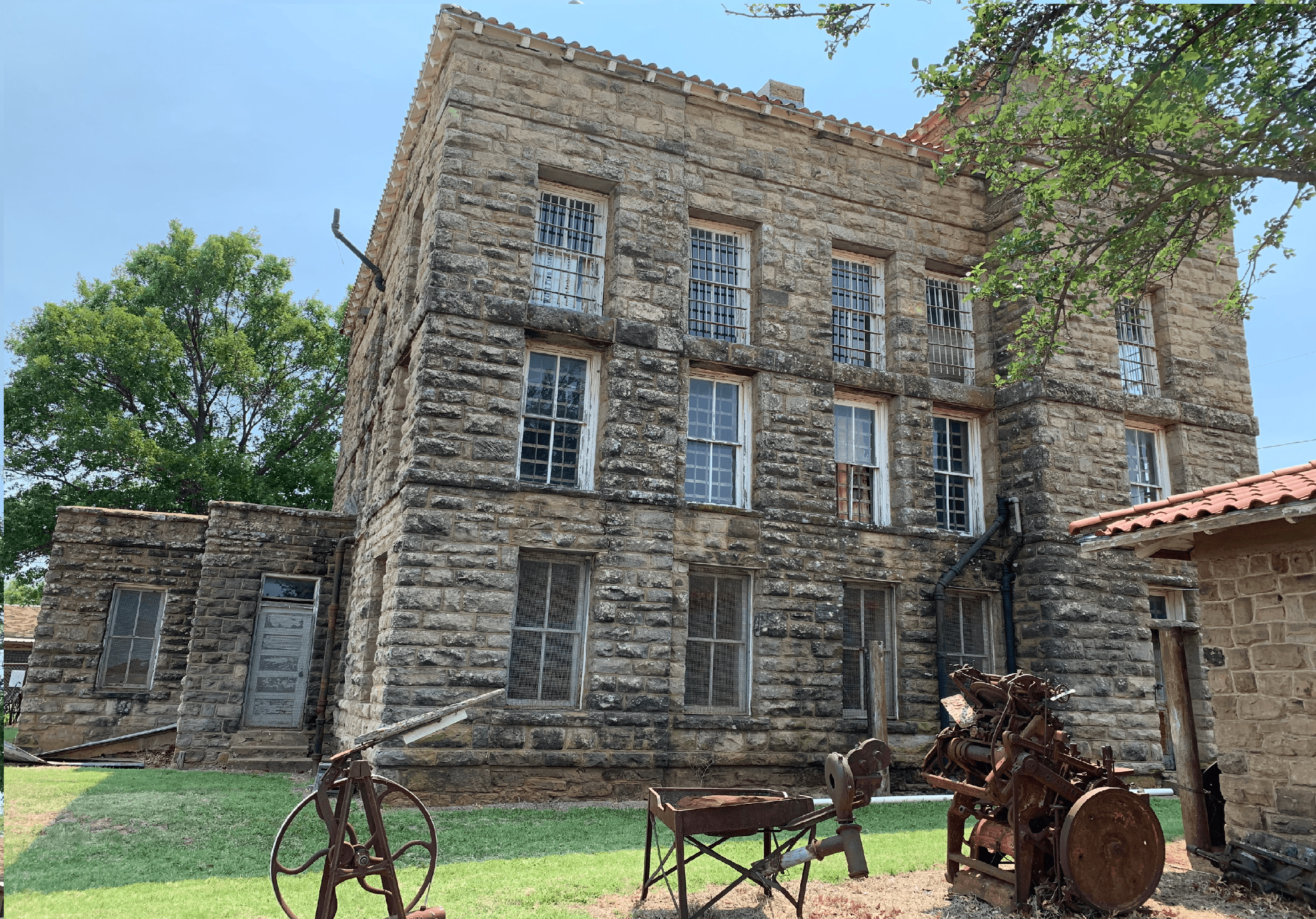 Exterior of the 1910 Jail building, future home of Archer County Museum & Arts Center