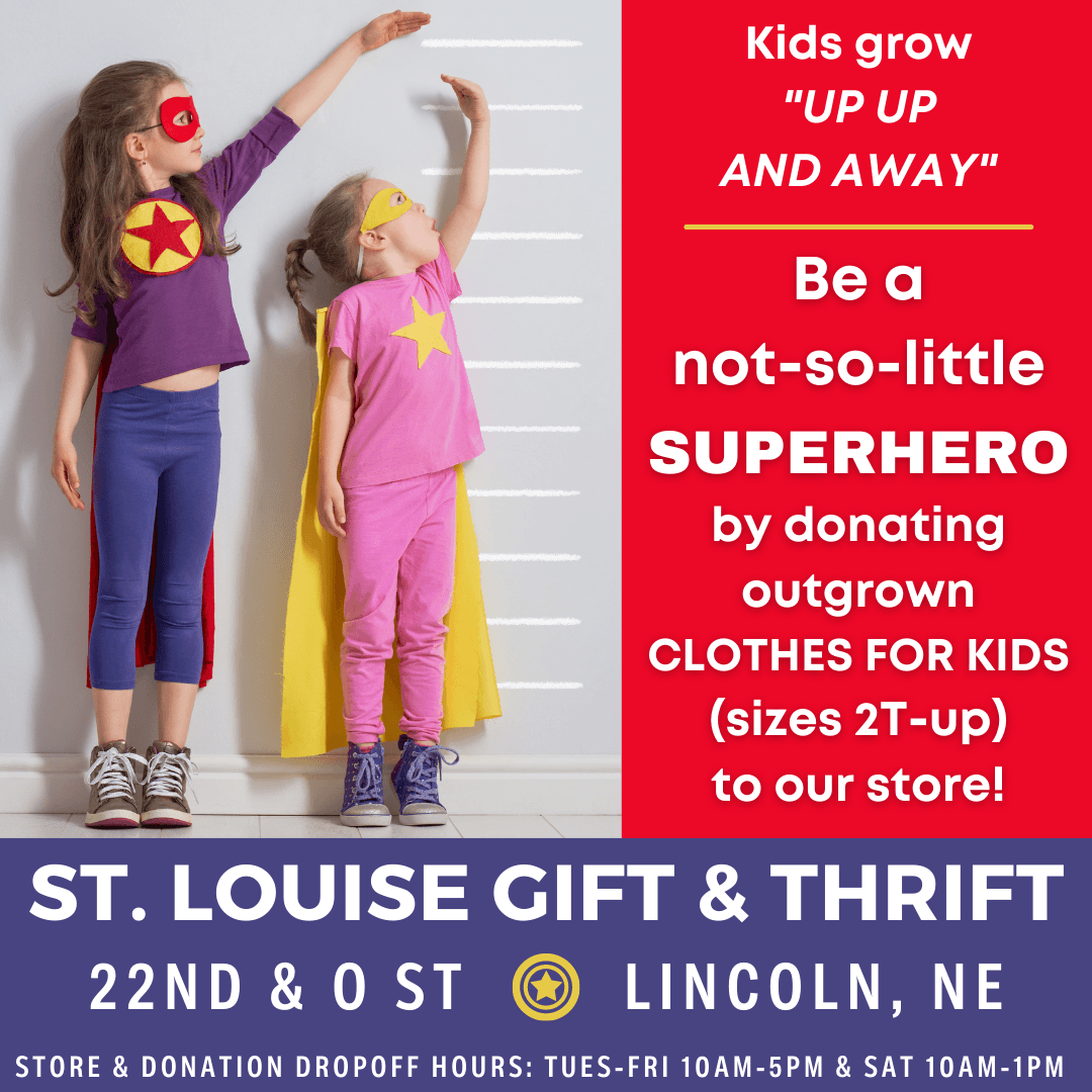 Catholic Social Services in Need of Children’s Clothing for St. Louise Gift & Thrift