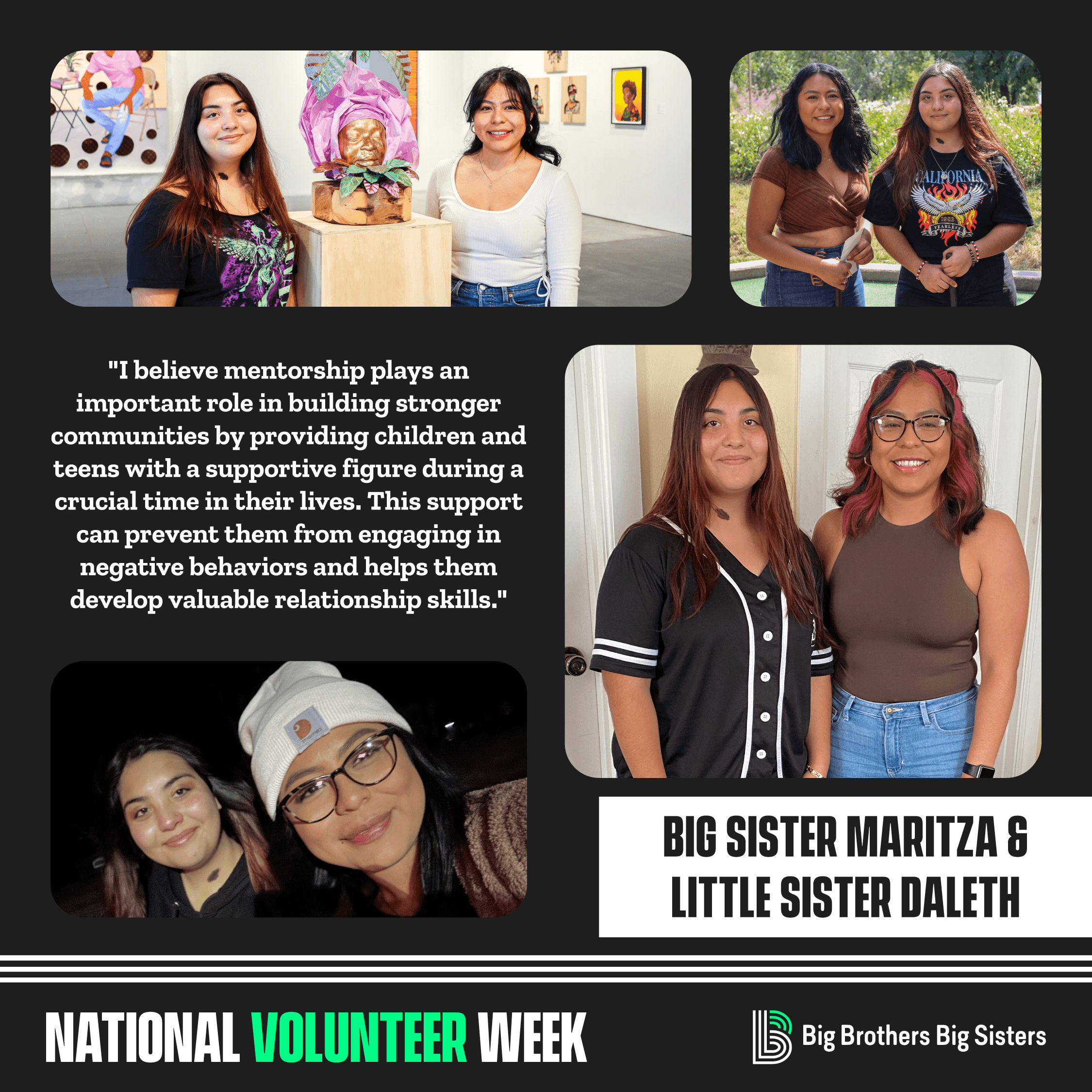 National Volunteer Week Spotlight: Big Sister Maritza and Little Sister Daleth
