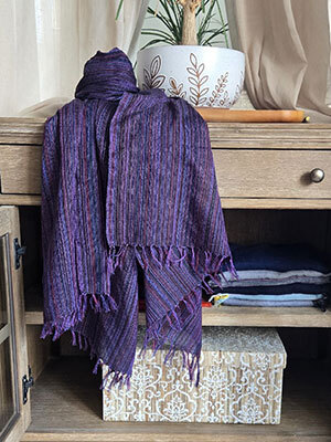 Purple Scarf Hand Made in Ethiopia