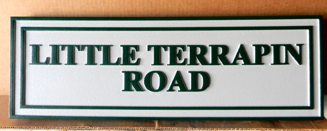 M17061 - Carved HDU Road Name sign, Little Terrapin Road